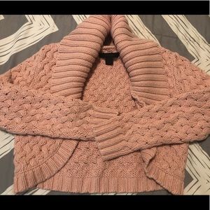 Cropped pink Express sweater